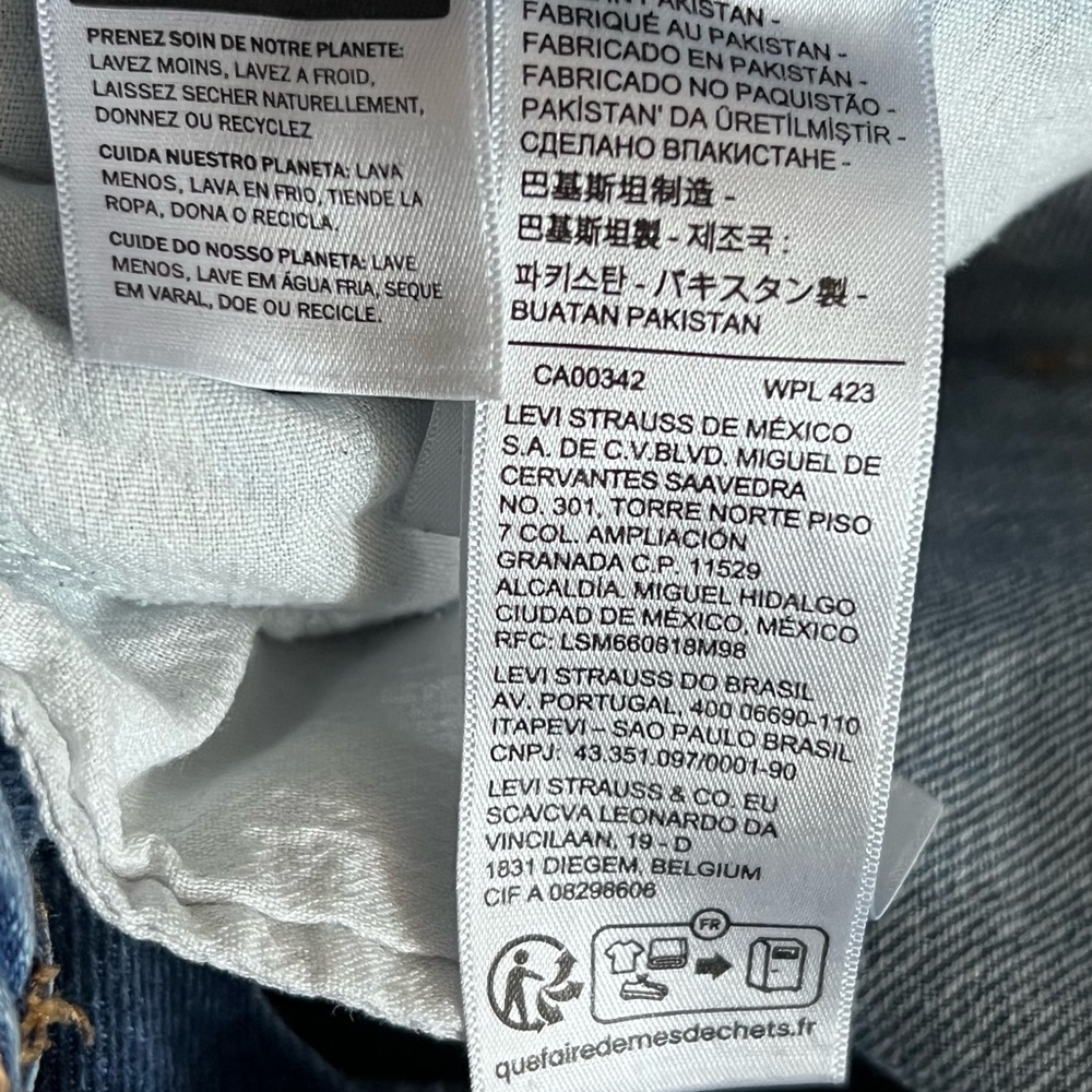 Levi’s Classic 94’s Baggy Leg, Classic Blue Denim Barrel Jeans, Wide Leg, Size28 - Picture 7 of 9